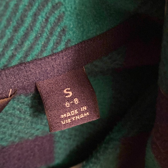 Lands End Fleece 1/4 Zip Buffalo Plaid Women’s Sz SM - Picture 3 of 5